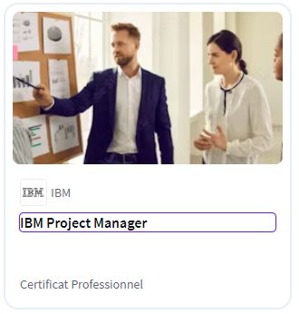 Chef de projet IBM Certificat Professionnel